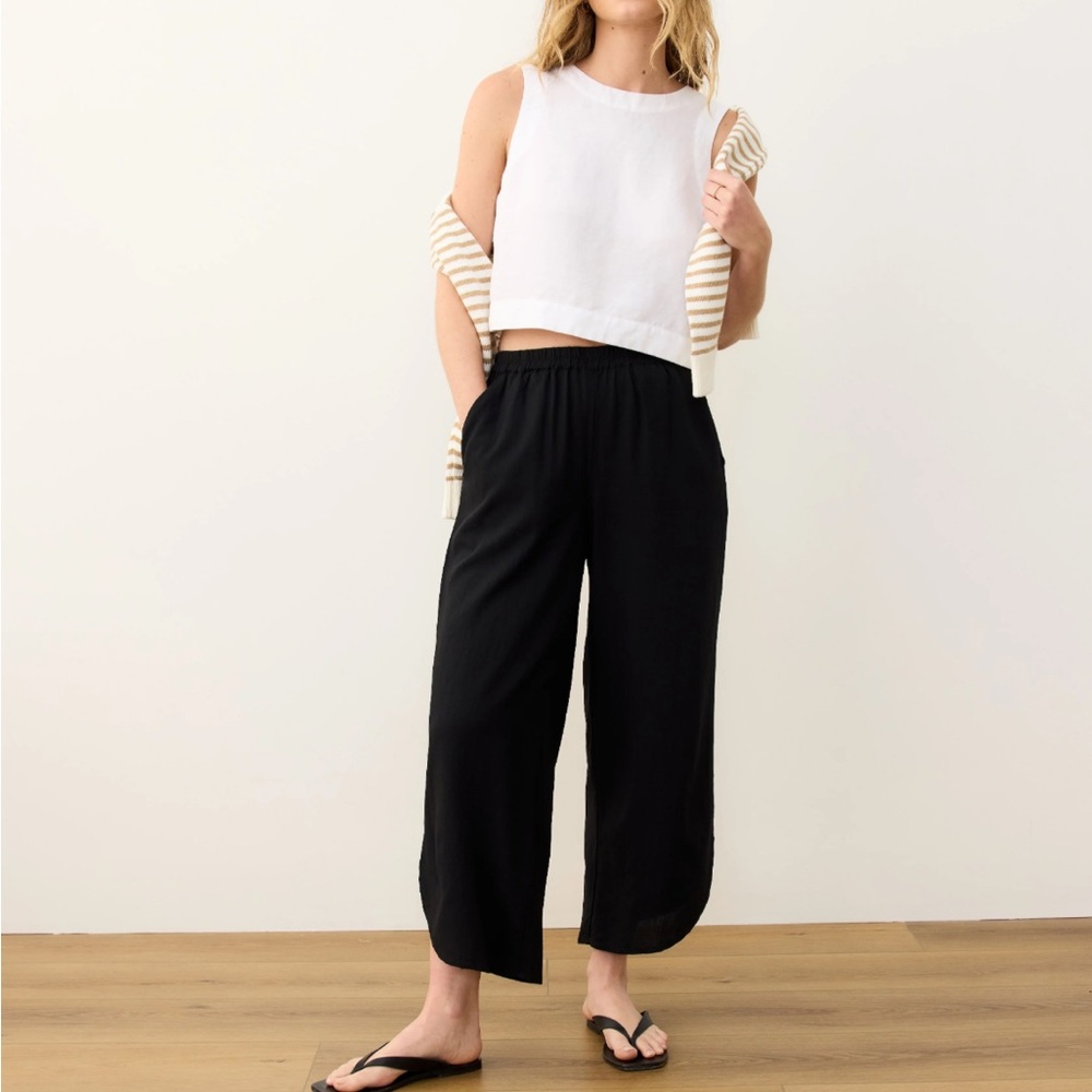 Marine Layer Black Wide Leg Pants